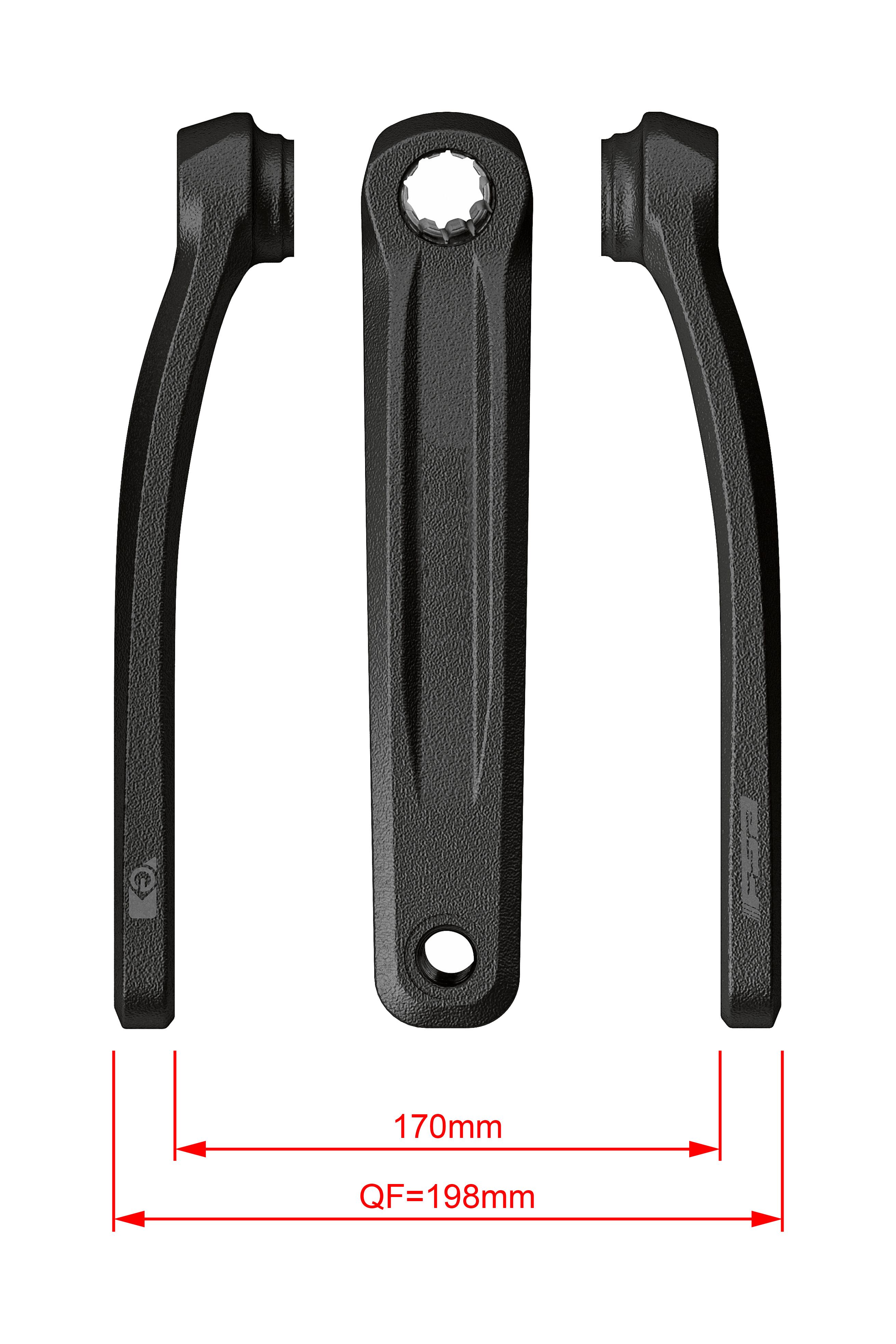FSA Ebike Chainset CK-320 Bosch 27.5mm Black bni 27.5mm 165mm
